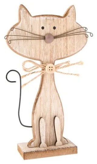 Decorazione in legno a forma di gatto Gatti, altezza 18 cm - Dakls