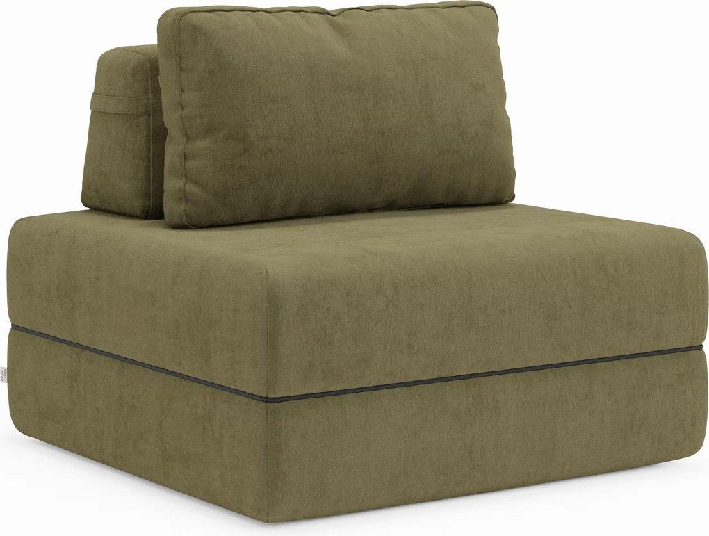 Rift poltrona letto con materasso alto 24 cm e memory foam - schienale mobile e tessuto smacchiabile T31