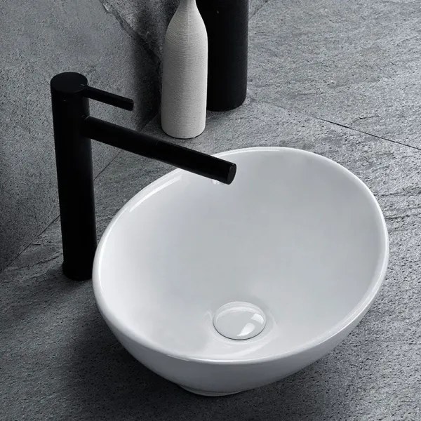 REA-U0133 - Lavabo da appoggio SOFIA 34,5x41 cm ceramica/bianco lucido