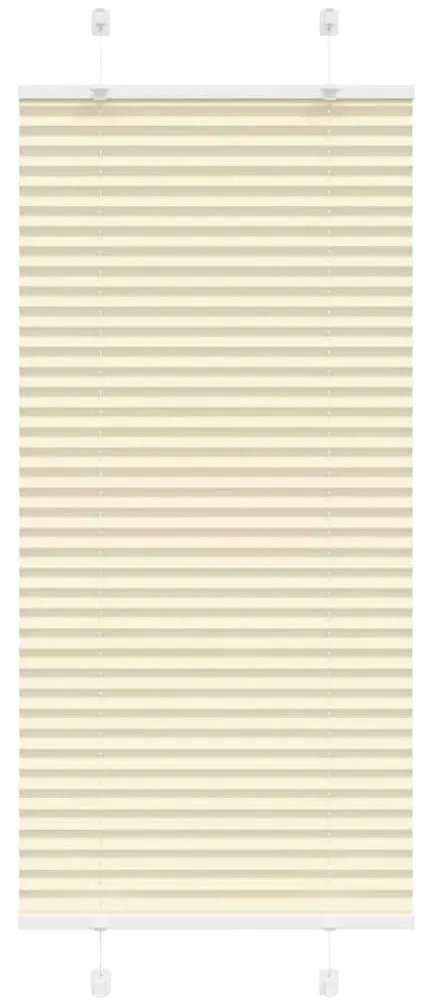Tenda Plissettata Crema 60x100 Cm Larghezza Tessuto 59,4 Cm /