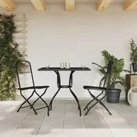 Set da Pranzo da Giardino 3pz Antracite in Rete Metallica 3211809