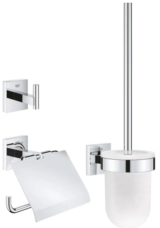 GROHE 41123000 - Set di accessori per WC 3 in 1, cromo lucido