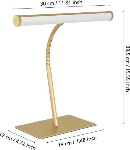 Eglo 901983 - Lampada da tavolo LED dimmerabile RICCIONE LED/5W/230V 2700/4000/6500K dorata