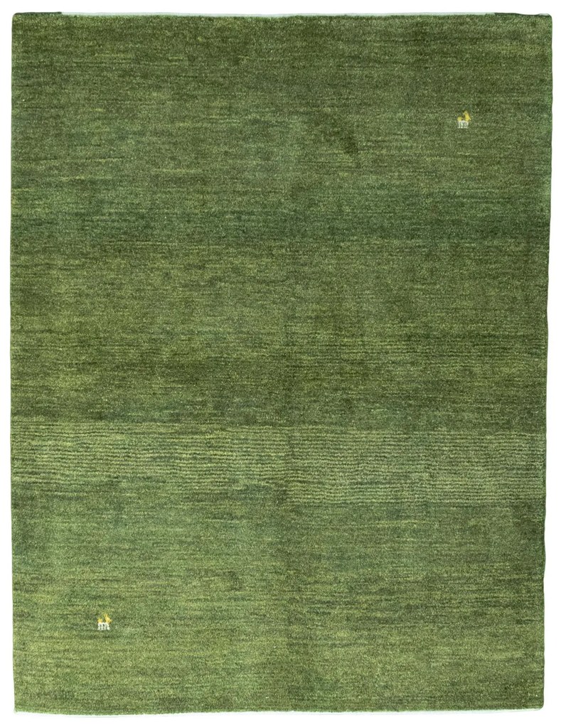 Gabbeh Tappeto 160x200 Verde (Iran) Annodato A Mano