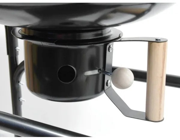 Griglia a carbone portatile nera/legno