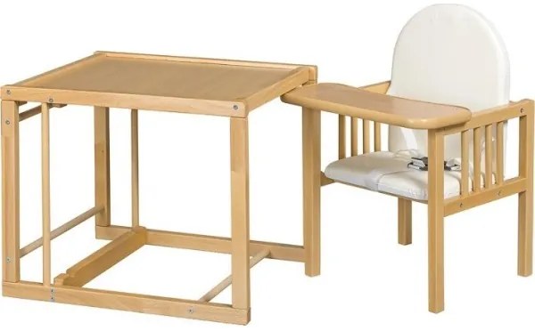 COSING - Seggiolina da pranzo per bambini 2 in 1 Viktoria faggio/verde