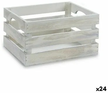 Scatola Decorativa Bianco Legno di pioppo 26,2 x 13,2 x 15,8 cm (24 Unità)