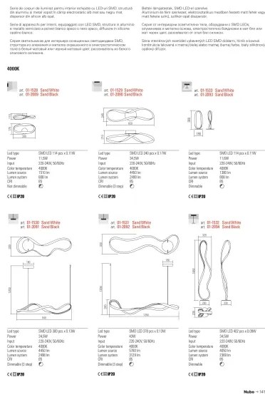 Redo 01-1531 - Lampadario LED su cavo NUBO LED/43W/230V bianco