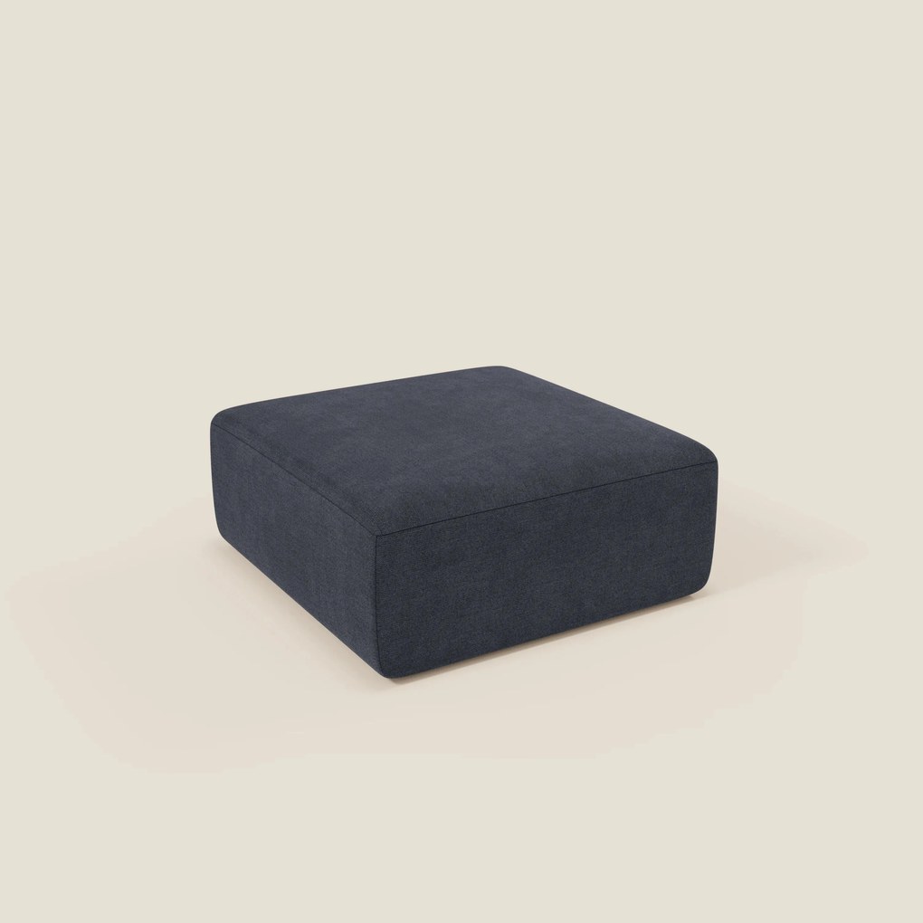 BonBon pouf divano modulare in 2 dimensioni in tessuto smacchiabile T23 blu ardesia