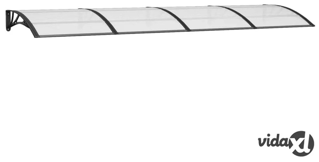 vidaXL Tettoia per Porta Nera 350x100 cm in Policarbonato