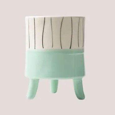 Fioriera In Ceramica Odona Verde Menta - Sklum