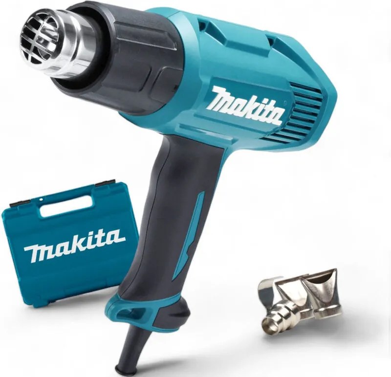 Termosoffiatore pistola termica 1,600W 500 gradi Makita con accessori e valigetta