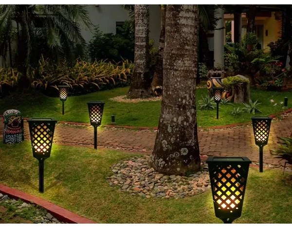 Lampada solare LED con sensore LED/0,6W/5,5V IP65 2000 mAh 107 cm nera