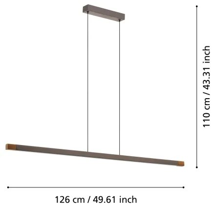 Eglo 900175 - Lampadario a sospensione con filo LED dimmerabile LISCIANA LED/22W/230V 3000K