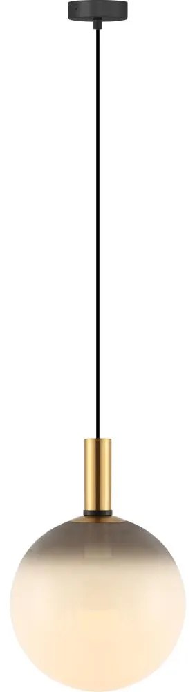 Zuma Line 003064-034739- Sospensione a cavo NUA 1xE27/25W/230V Ø 30 cm oro/nero