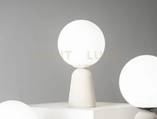 Lumetto rock bianco 1 luce attacco e14 d.15cm