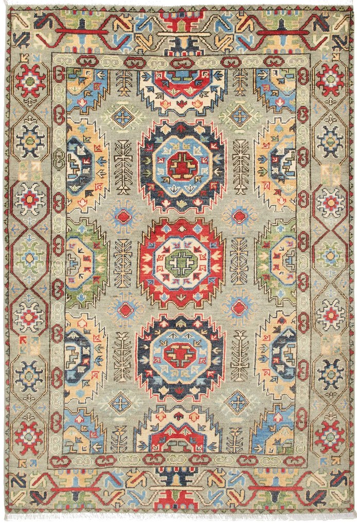 Kazak Tappeto 120x180 (Afghanistan) Annodato A Mano
