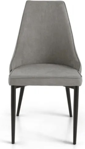 Sedia tessuto Grigio Chiaro - gambe metallo NELLI 2 sedie