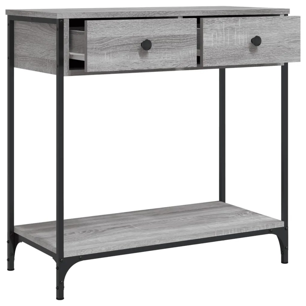 Tavolino consolle grigio sonoma 75x34,5x75cm legno multistrato