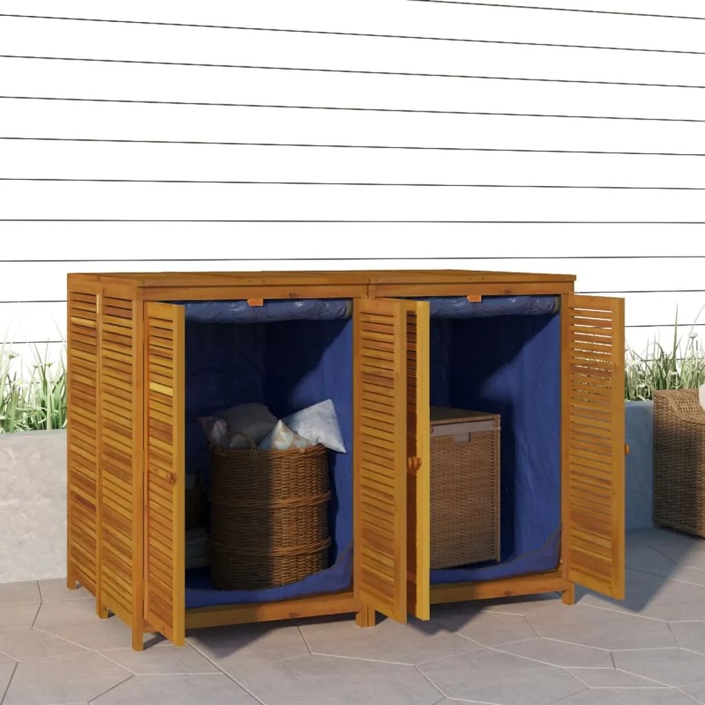 Contenitore Da Giardino 140x87x104 Cm Legno Massello Di Acacia /