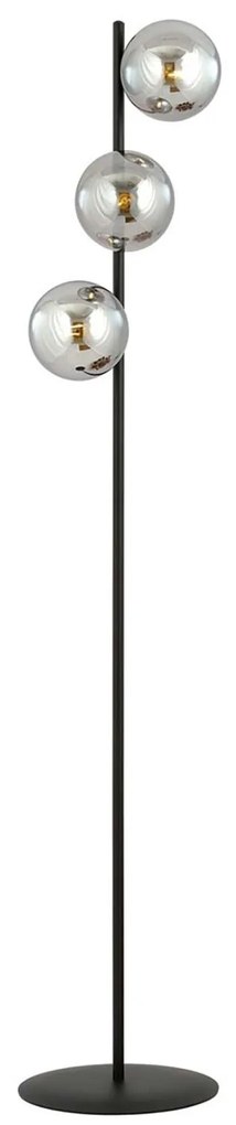 Piantana Minimal Durga Acciaio Nero Grigio 3 Luci E14 Ip20
