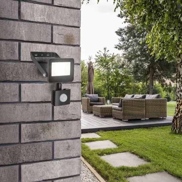 Rabalux 7066 - Riflettore LED con sensore FLOOD LED/10W/230V 4000K IP44 nero
