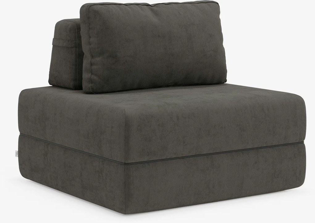 Rift poltrona letto con materasso alto 24 cm e memory foam - schienale mobile e tessuto smacchiabile T31