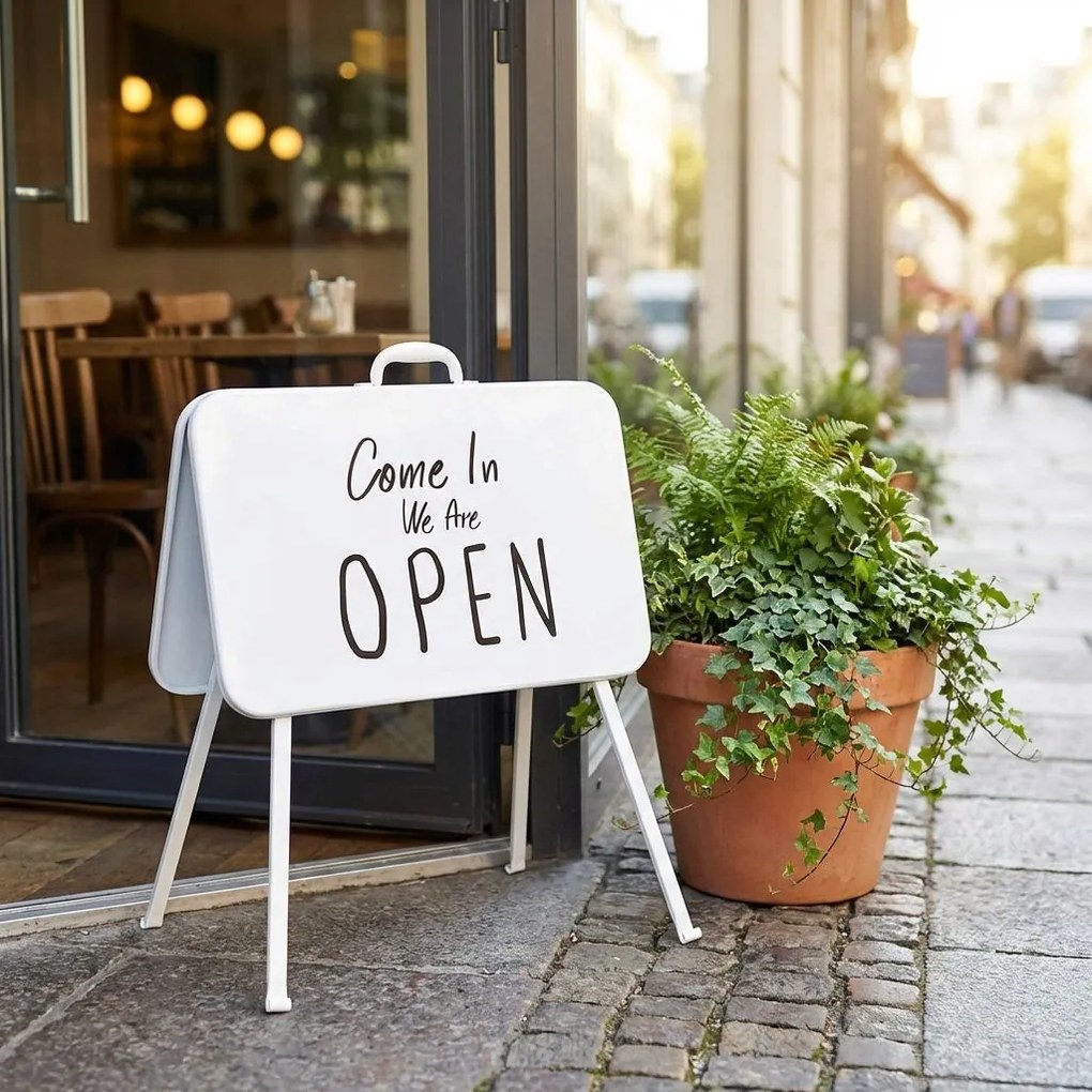 DOMINIC - cartello open close in acciaio