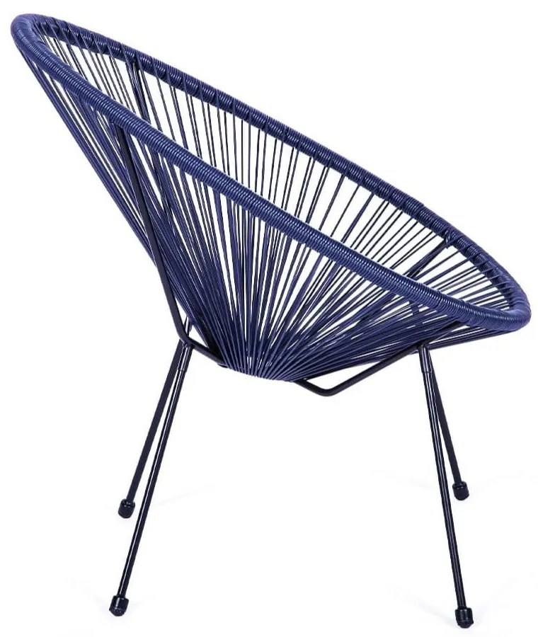 Poltrona da esterno blu in metallo e plastica Avocado Comfort – Bonami Selection