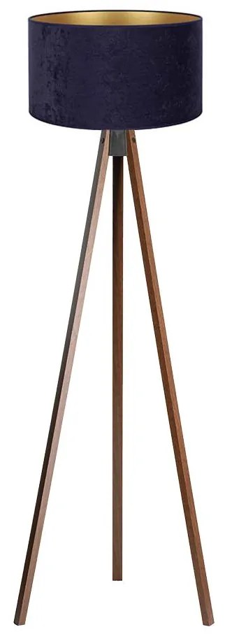 Brilagi - Lampada con piedistallo VELVET 1xE27/60W/230V wenge/blu