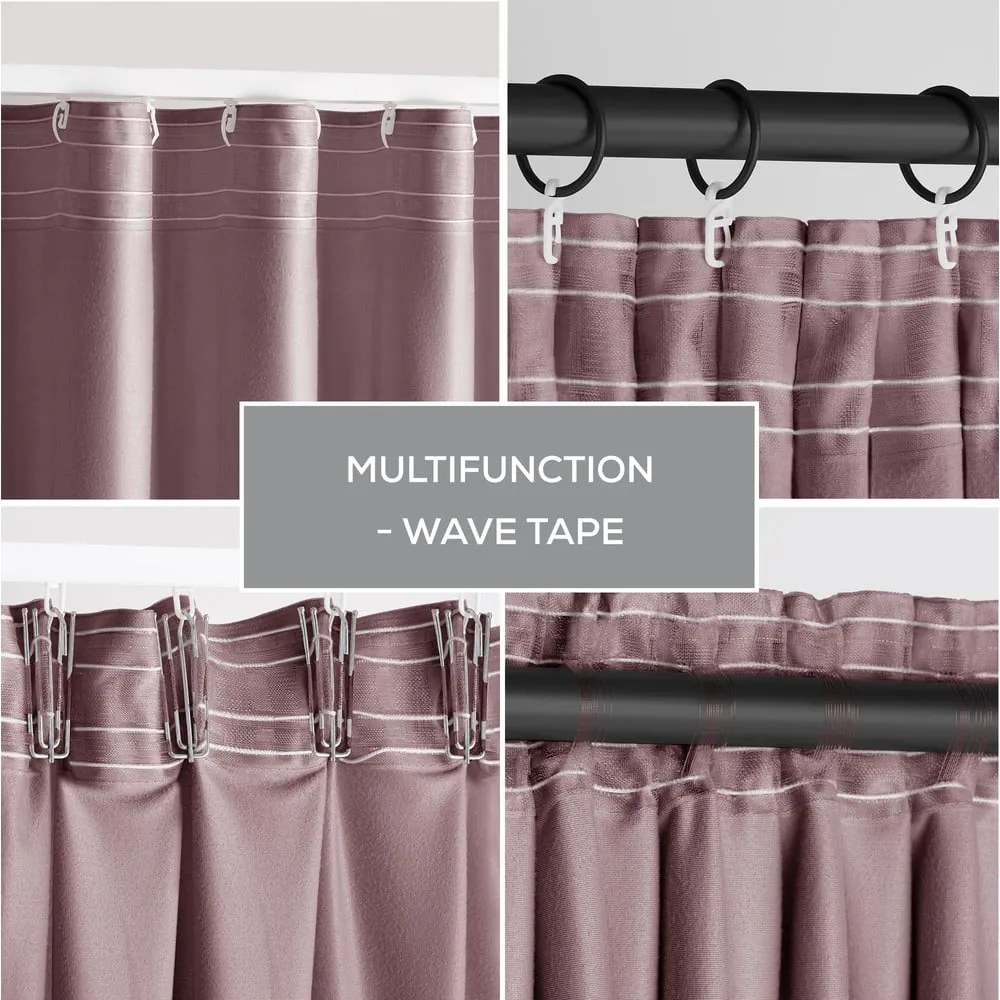 Tenda parzialmente oscurante marrone chiaro in velluto 140x245 cm Pleat – Restilo