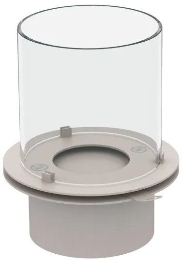 Camino a bioetanolo braciere da giardino da terra per interno esterno STROMBOLI Bianco Perla d.60 x h56