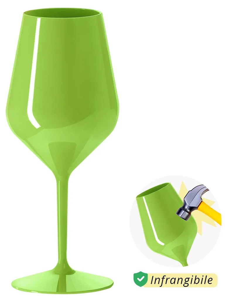 Calice vino in tritan 470 ml verde