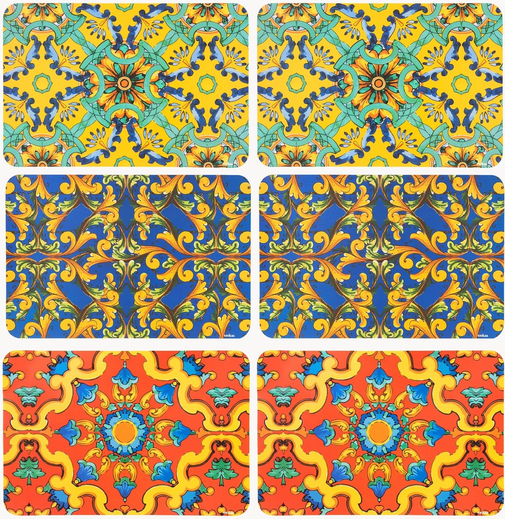 Set di 6 tovagliette americane Trinacria