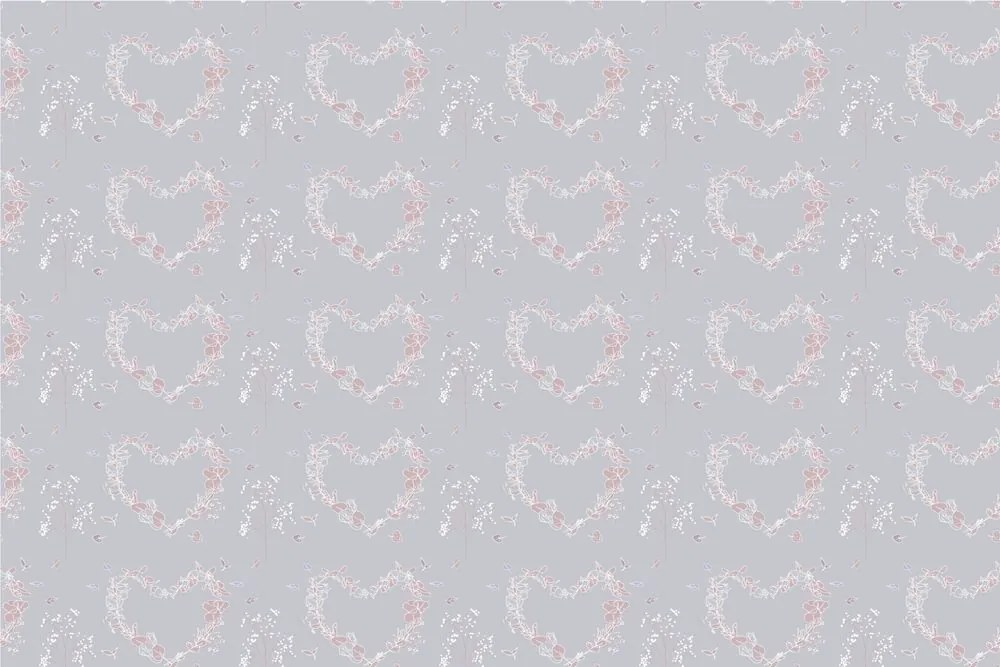 Carta da parati – Cuore popolare con tocco primaverile