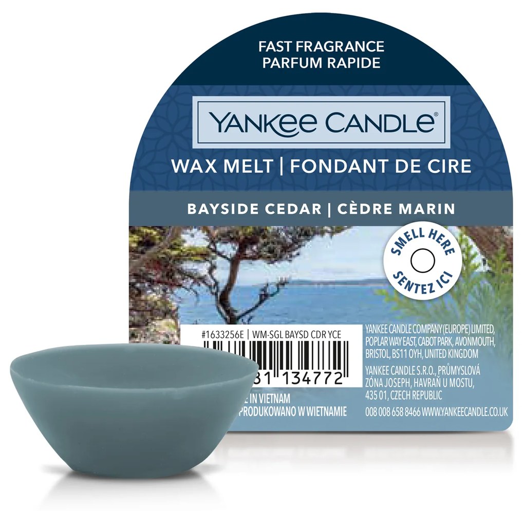 Bayside Cedar, cera da fondere Yankee Candle per bruciatore