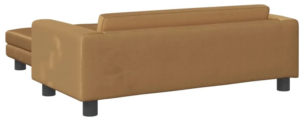 Lettino per cani con estensione marrone 100x50x30 cm in velluto