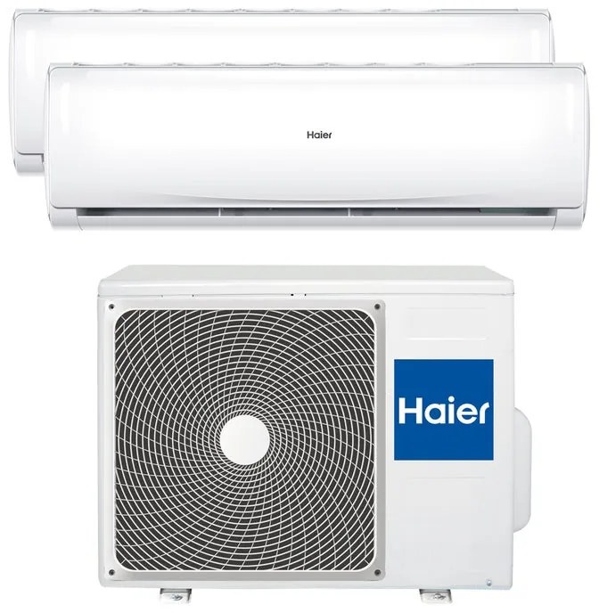 Condizionatore a muro multisplit inverter HAIER Trendy 9 + 9 14000 BTU classe raffreddamento A++, classe di riscaldamento A+, bianco