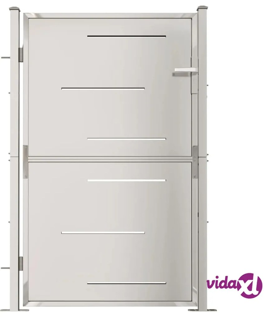 vidaXL Cancello da Giardino 100x150 cm in Acciaio Inossidabile
