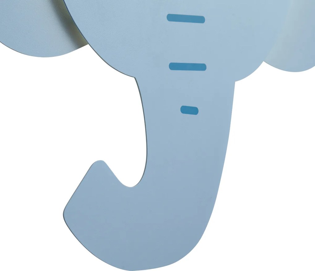 Lampada da parete per bambini blu con LED dimmerabile a 3 livelli - Ellie l'Elefante