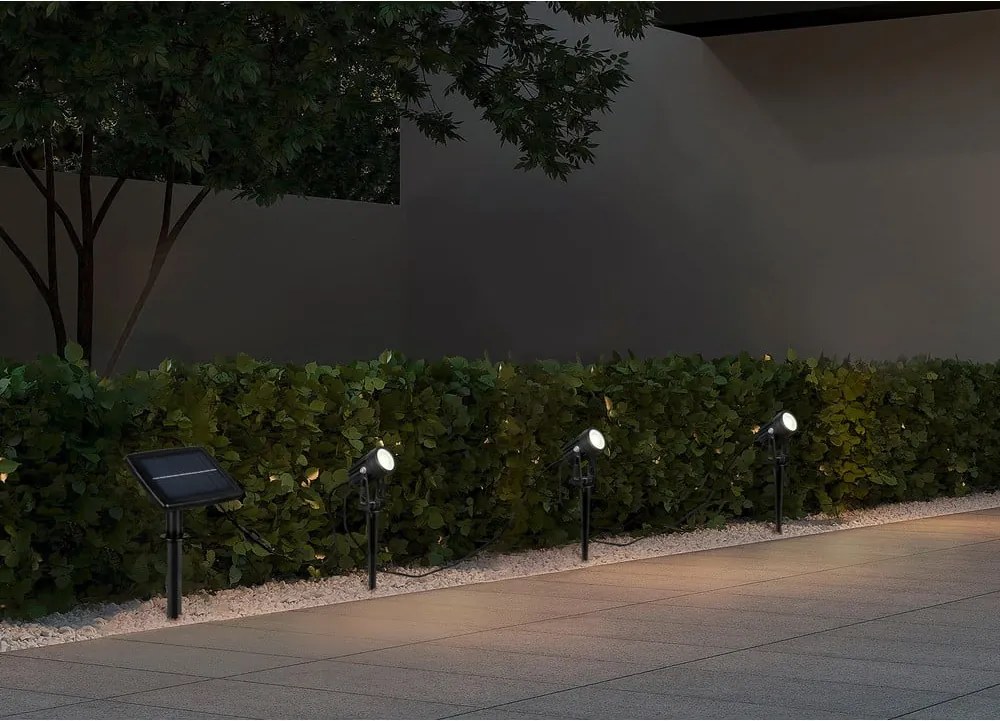 Illuminazione esterna LED con alimentazione a pannelli solari con picchetto Obidos – Trio
