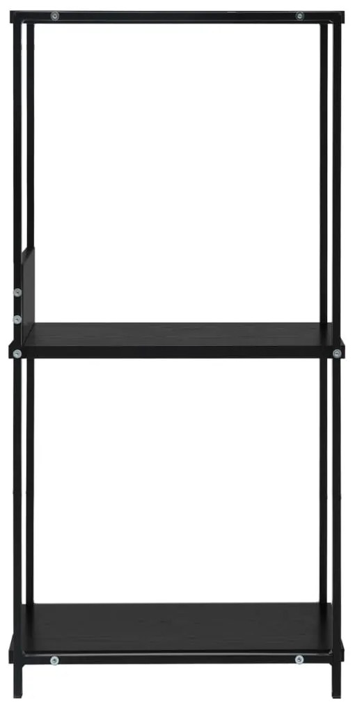 Scaffale libri piccolo dritto nero 33,5x39,6x79,7cm multistrato