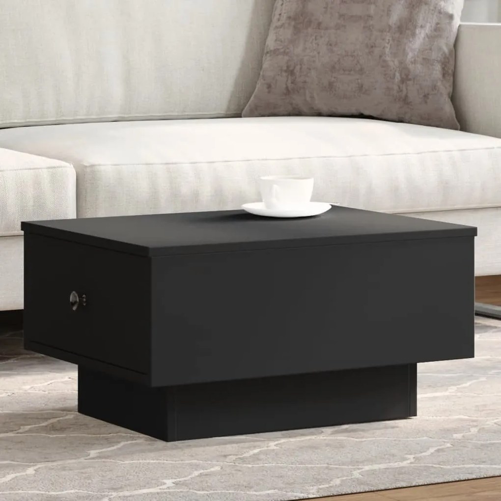 Tavolino Da Salotto Nero 60x45x31 Cm İn Legno Multistrato /