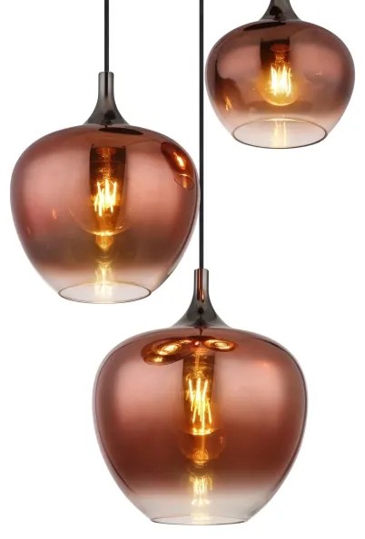 Globo 15548-3HG - Lampadario a sospensione con filo MAXY 3xE27/40W/230V rame