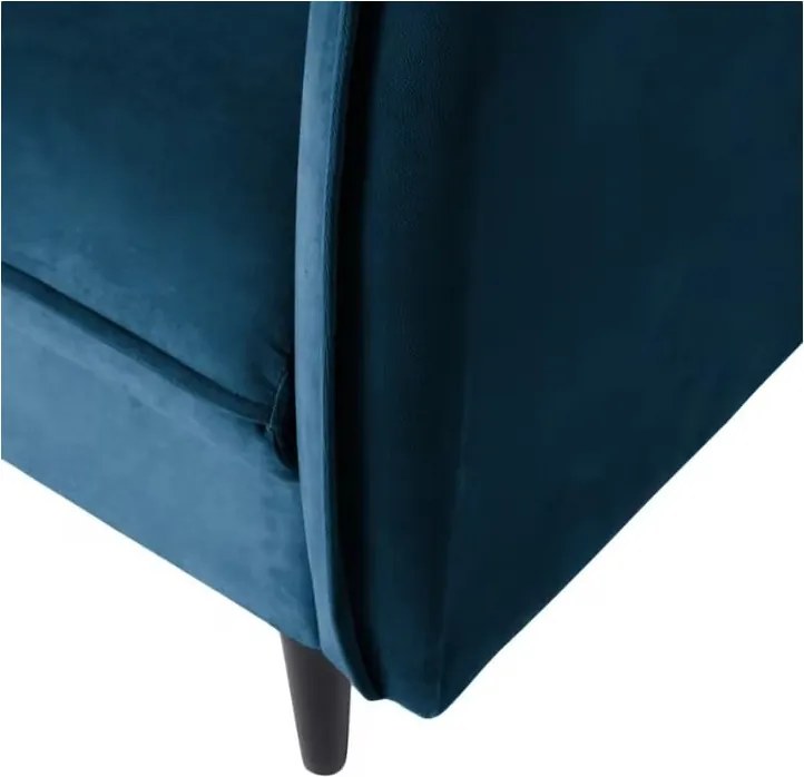 Divano blu scuro con rivestimento in velluto 203 cm Juli – Ropez