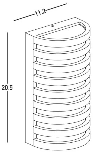 Zambelis E341 - Applique a LED da esterno LED/10W/230V 3000K IP65 marrone
