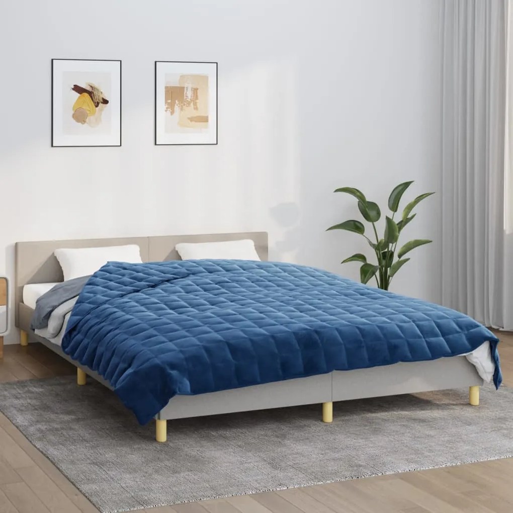 Coperta Ponderata Blu 220x230 Cm 11 Kg Tessuto /