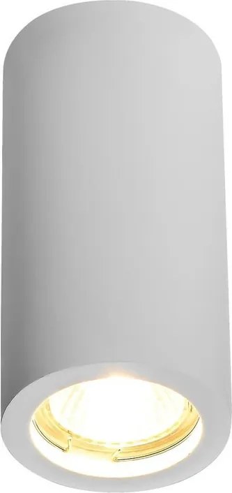 Plafoniera LED GU10 e GU5.3 in Gesso Pitturabile Rotonda Ø70x110mm