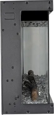 Camino elettrico da parete ad incasso 3 Lati BOSTON130 L127 x P20 x H44 cm