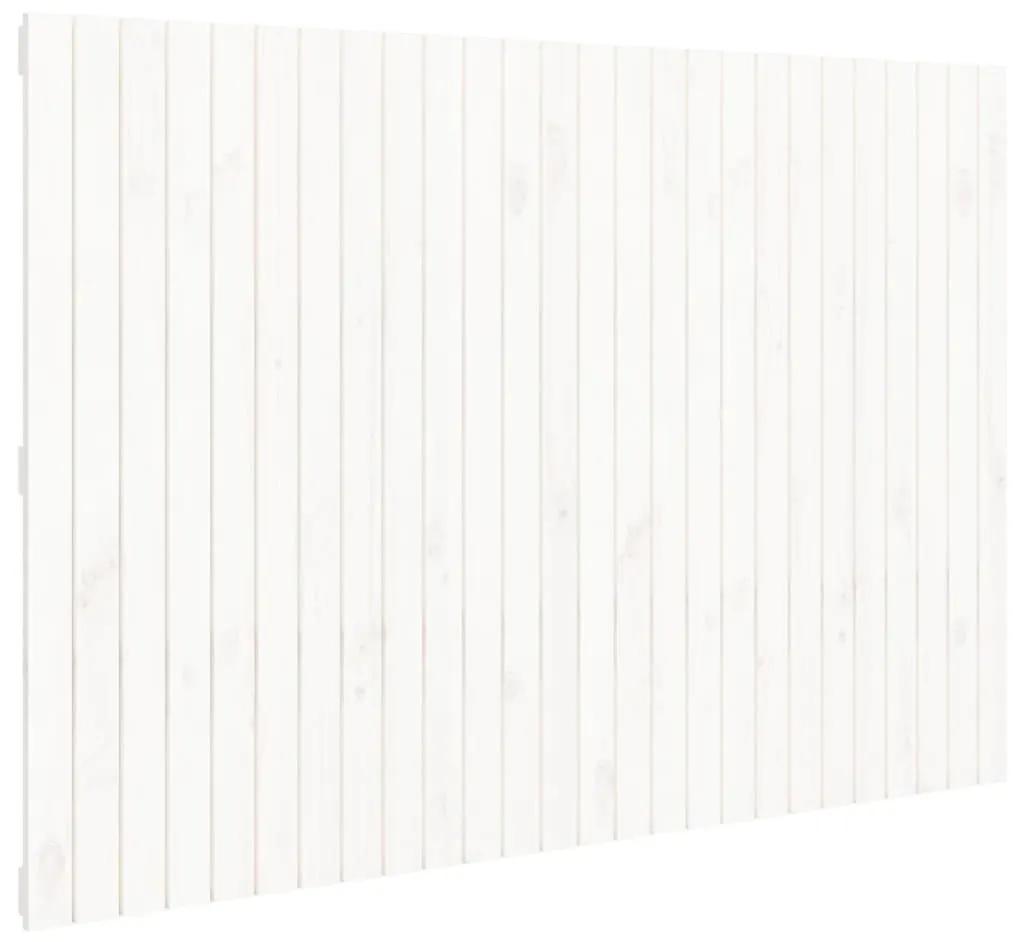 Testiera da parete bianca 166x3x110 cm legno massello di pino